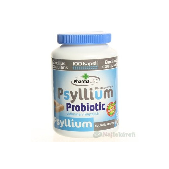 PharmaLINE Psyllium Probiotic 100 kapslí