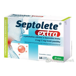 Septolete Extra příchuť citron a bezový květ 16 pastilek