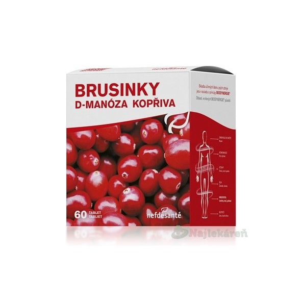 Nefdesanté brusnice + D-manóza + žihľava 60 tabliet
