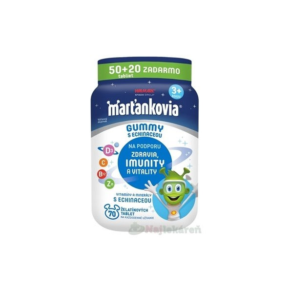Marťánci GUMMIES + Echinacea 50+20 želatinových tablet