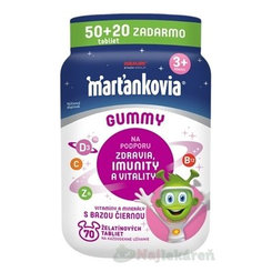 Marťánci GUMMIES + Bez černý 50+20 želatinových tablet