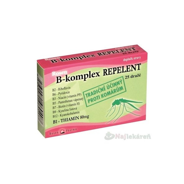 RosenPharma B-komplex Repelent dražé 25 tablet
