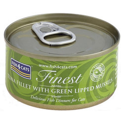 FISH4CATS Finest konzerva pro kočky tuňák s mušlemi 70 g