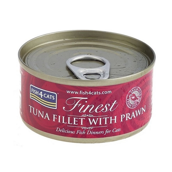 FISH4CATS Finest konzerva pro kočky tuňák s krevetami 70 g