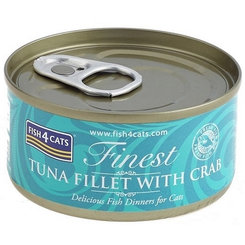 FISH4CATS Finest konzerva pro kočky tuňák s krabem 70 g