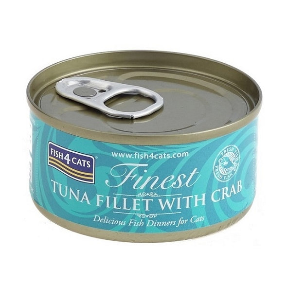 FISH4CATS Finest konzerva pro kočky tuňák s krabem 70 g