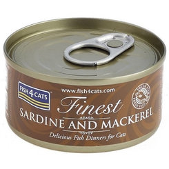 FISH4CATS Finest konzerva pro kočky sardinka s makrelou 70 g