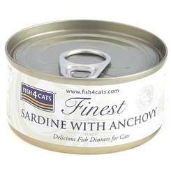 FISH4CATS Finest konzerva pro kočky sardinka s ančovičkami 70 g
