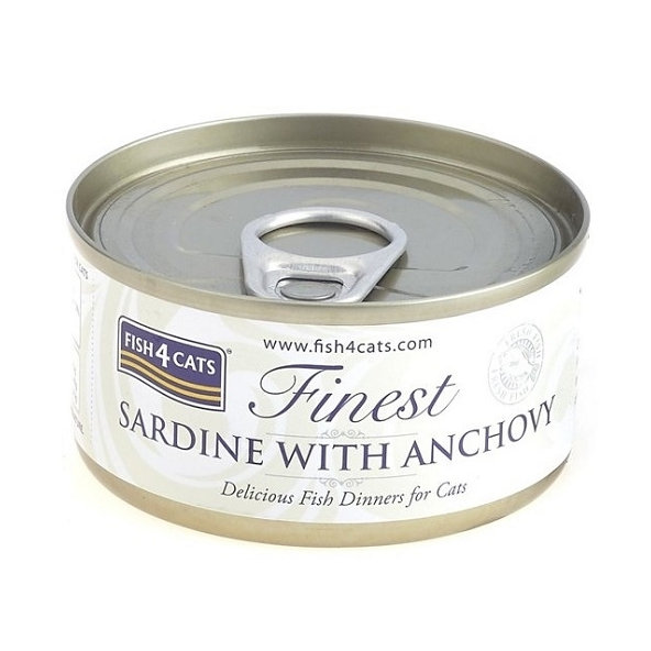 FISH4CATS Finest konzerva pro kočky sardinka s ančovičkami 70 g