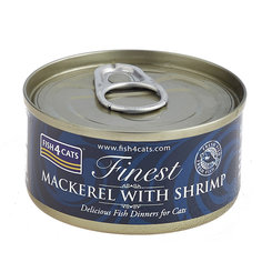 FISH4CATS Finest konzerva pro kočky makrela s krevetami 70 g