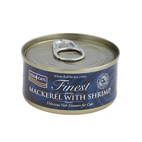 FISH4CATS Finest konzerva pro kočky makrela s krevetami 70 g