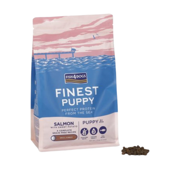 Fish4Dogs Finest Puppy granule losos s batáty 2 m+ 1,5 kg