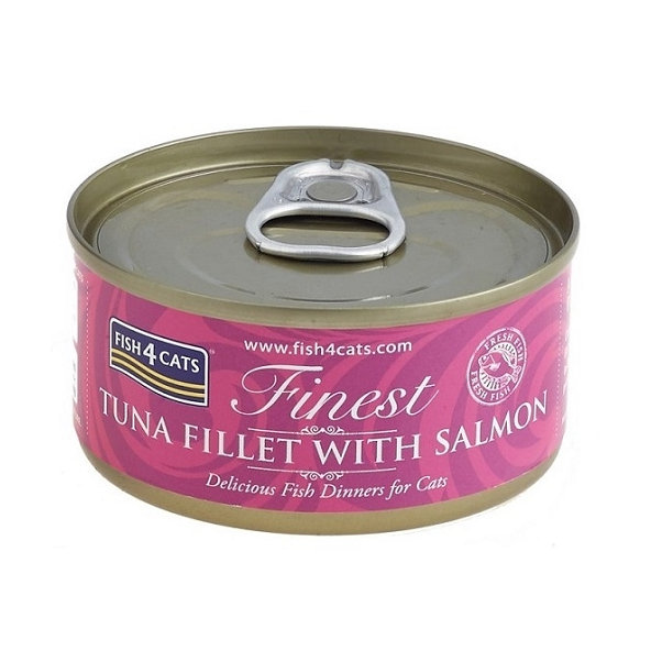 FISH4CATS Finest konzerva pro kočky tuňák s lososem 70 g