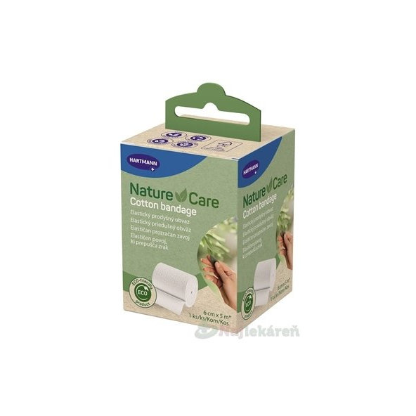 Nature Care Cotton Bandage elastické obinadlo 6 cm × 5 m 1 ks