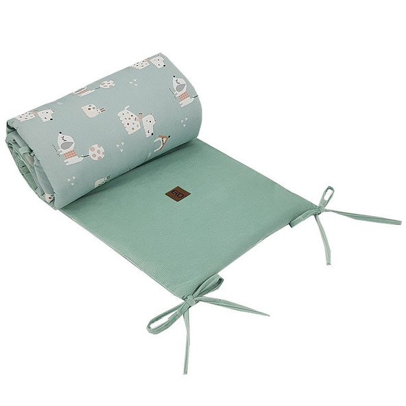 EKO Chránič do postýlky Velvet Dogs Mint 180 x 35 cm