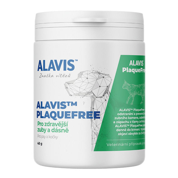 ALAVIS Plaque Free pro zdravé zuby a dásně u psů a koček 40 g