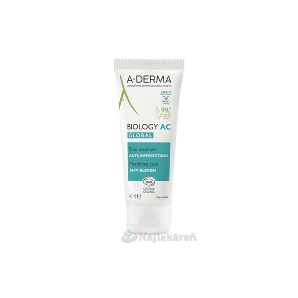 A-DERMA Biology AC Global zmatňující péče na aknózní pleť 40 ml
