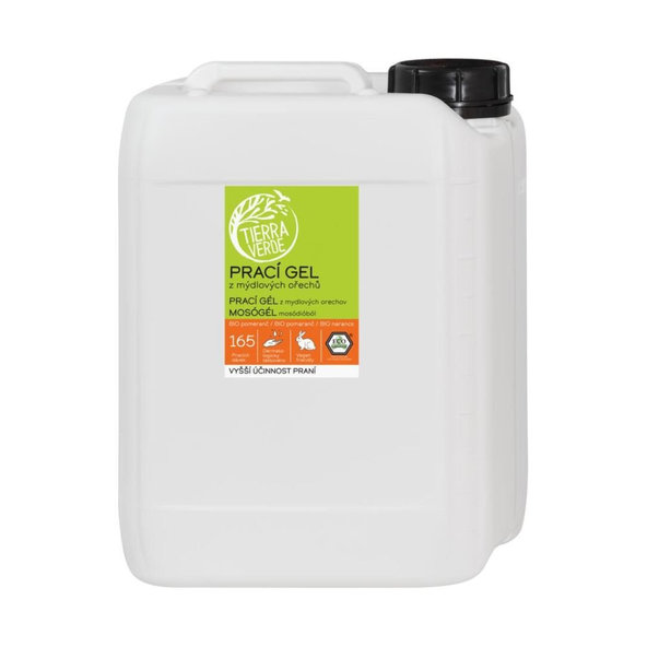 Tierra Verde prací gel z mýdlových ořechů BIO pomeranč 5 l