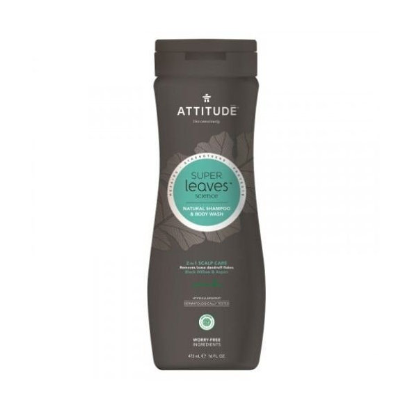 Attitude Super Leaves pánský šampon a mýdlo proti lupům 2v1 473 ml