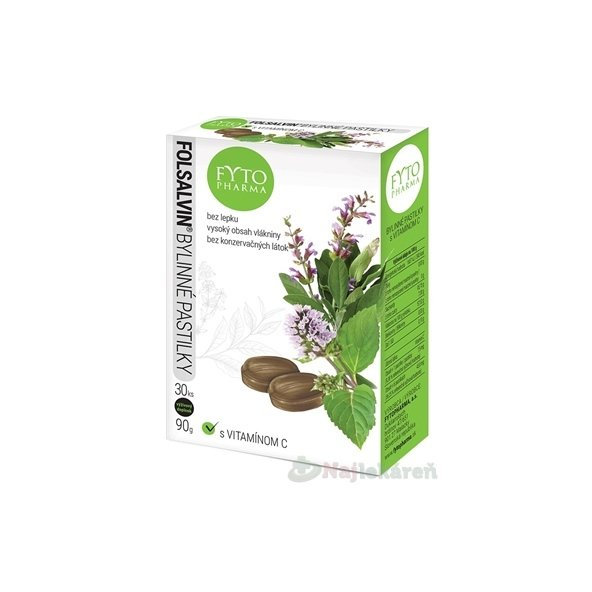 FYTO Folsalvin bylinné pastilky vitamin C 30 ks