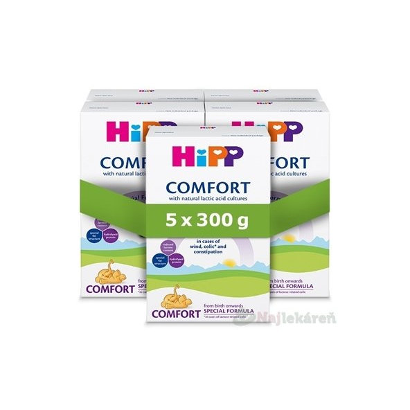 HiPP Comfort kojenecká výživa 5x300 g
