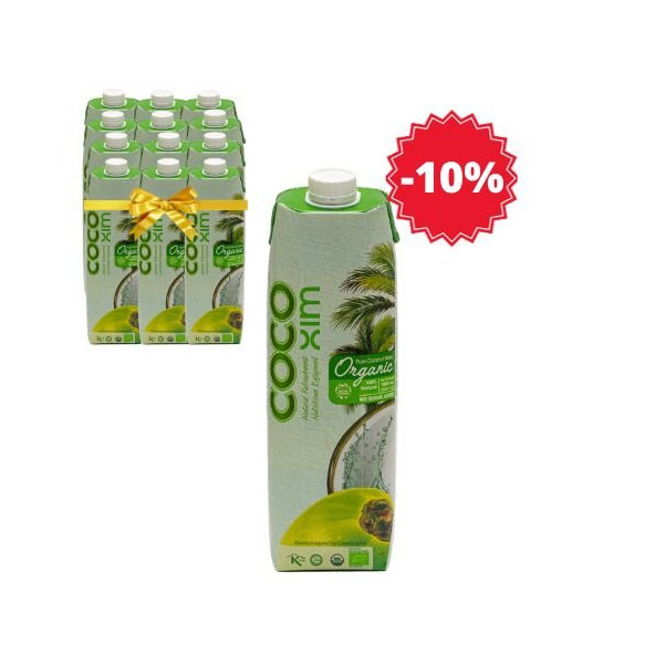 Cocoxim Bio kokosová voda XL 12×1000 ml