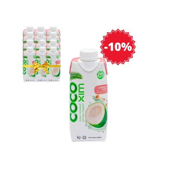Cocoxim kokosová voda lotosový květ XL 12×330 ml