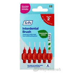 TePe medzizubní kartáčky 0,5 mm size 2 červené 6 ks