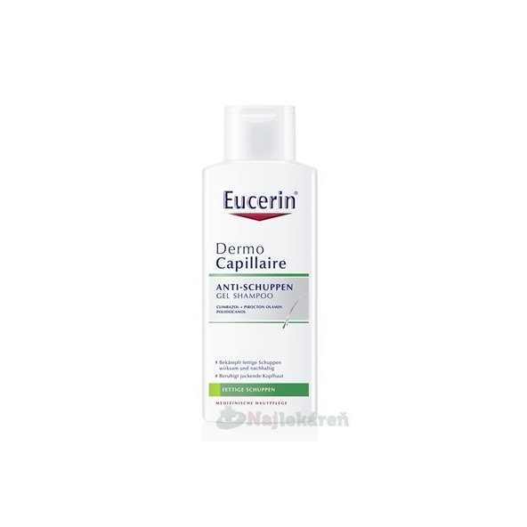 EUCERIN DermoCapillaire šampon na mastné lupy 250 ml