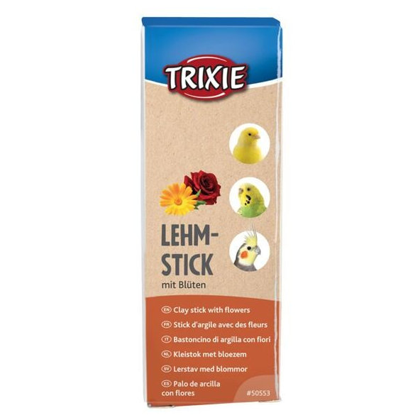TRIXIE jílová tyčinka s květy pro ptáky 2 ks 250 g