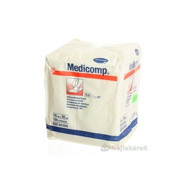 Medicomp kompres nesterilní 10x10 cm 100 ks