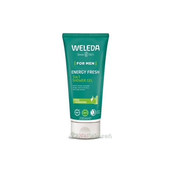 Weleda For Men Energy Fresh 3v1 sprchový gel citron 200 ml