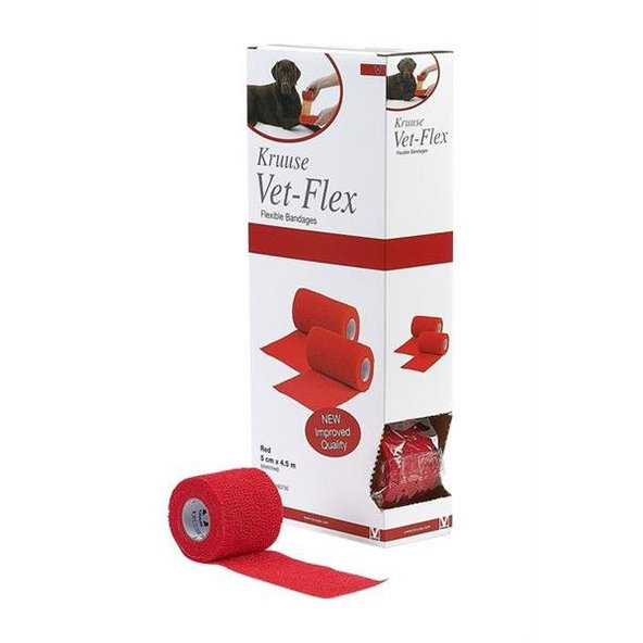 KRUUSE Vet-Flex bandáž pro zvířata bílá 5 cm × 4,5 m 10 ks
