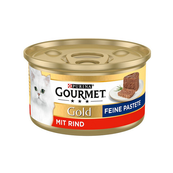 Gourmet Gold paštika pro kočky hovězí 12x85 g