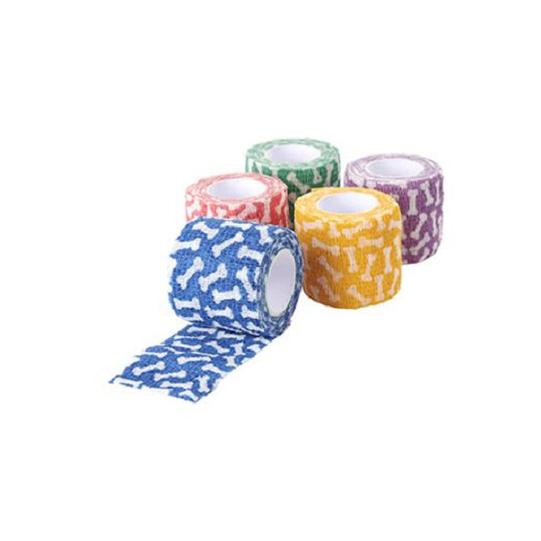 KRUUSE Fun-Flex bandáž Bones 5 cm × 4,5 m 10 ks