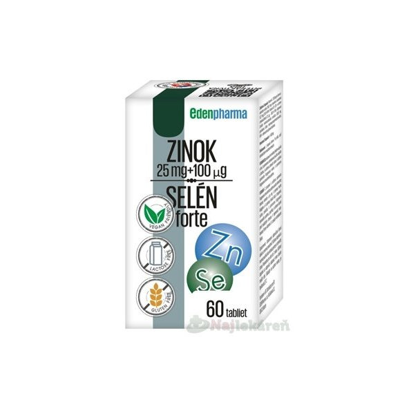 EDENPharma Zinek 25 mg + Selen 100 µg Forte 60 tablet