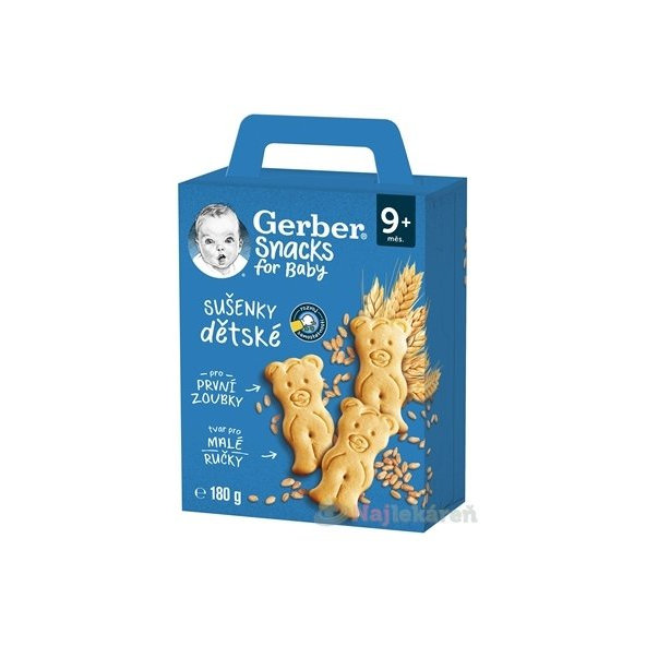 Gerber Snacks for Baby dětské sušenky 9 m+ 180 g