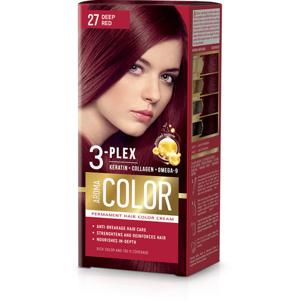 Aroma Color barva na vlasy sytě červená č. 27