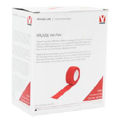 KRUUSE Vet-Flex bandáž pro zvířata červená 2,5 cm × 4,5 m 10 ks