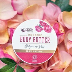 Wooden Spoon tělové máslo Bulharská růže 100 ml