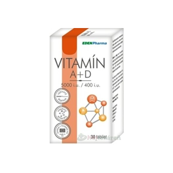 EDENPharma Vitamín A + D3 5000 I.U./400 I.U. 30 tablet