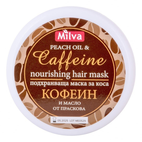 MILVA vyživující maska na vlasy s kofeinem 250 ml