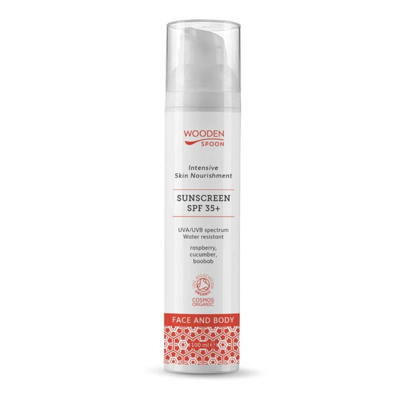 Wooden Spoon opalovací mléko na tělo a obličej SPF 35+ 100 ml