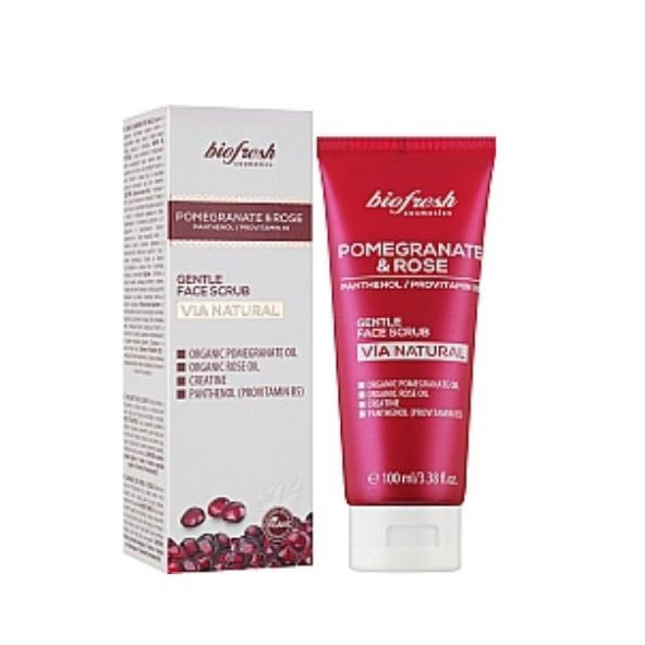 Biofresh Pomegranate & Rose pleťový scrub s panthenolem a B5 100 ml