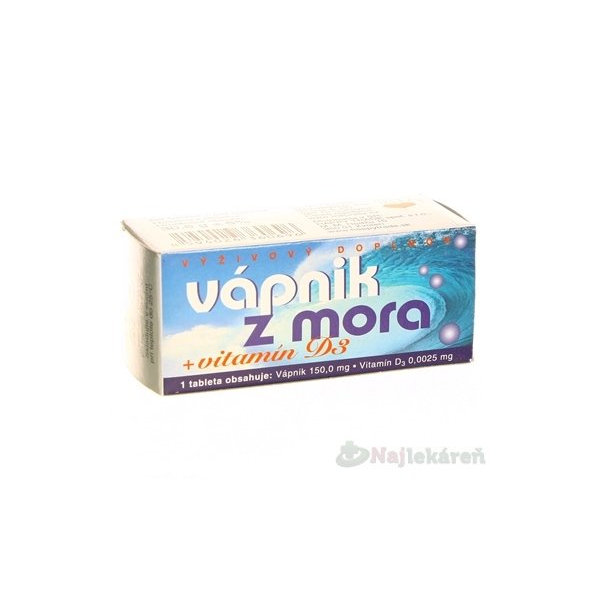 Naturvita Vápník z moře + vitamín D3 60 tablet