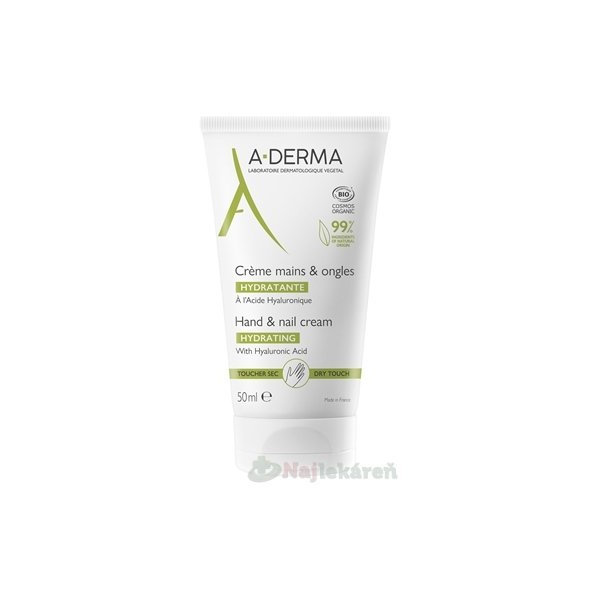 A-DERMA krém na ruce a nehty pro suchou pokožku 50 ml