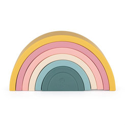 PETITE&MARS skládací hračka TAKE&MATCH Rainbow Intense Ochre 12 m+