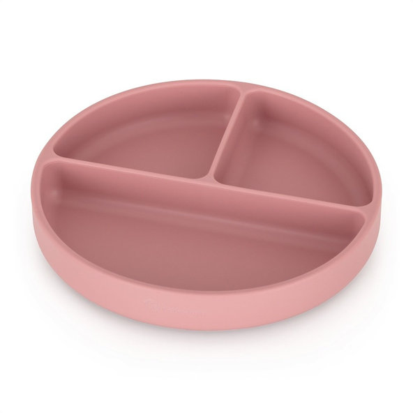 PETITE&MARS dělený kulatý silikonový talíř TAKE&MATCH Dusty Rose 6 m+