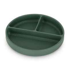 PETITE&MARS dělený kulatý silikonový talíř TAKE&MATCH Misty Green 6 m+