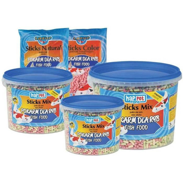 Happet Pond Stick Mix krmivo pro jezírkové ryby v sáčku 1 l